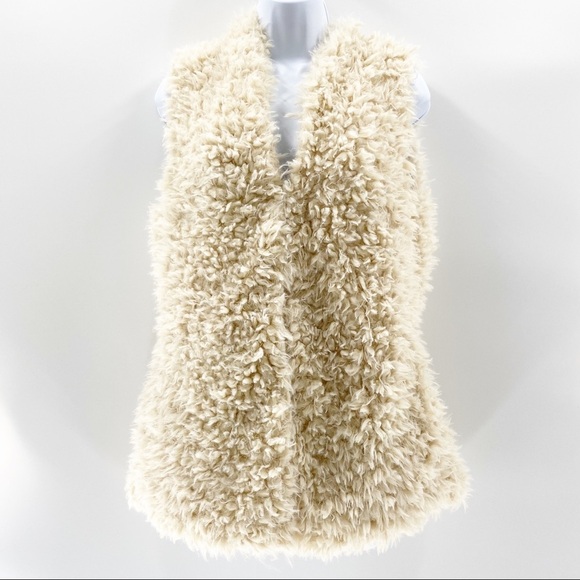 NWT Vegan Fur Vest in Natural by Go CoCo - Picture 1 of 10